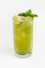 summer drink on the white