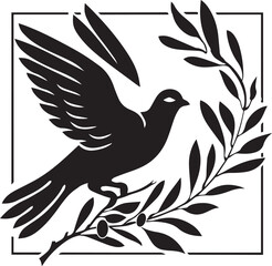 Obraz premium Bird vector silhouette illustration eps