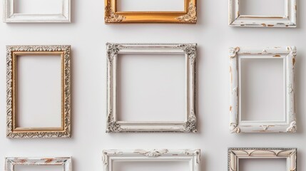 Isolated picture frame on a white background