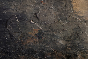 Natural Mineral Texture on Dark Slate Stone Background