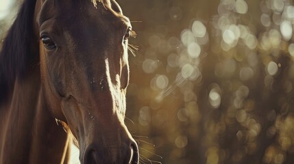 Portrait of a young purebred horse