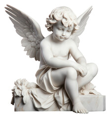PNG angel sculpture, transparent background
