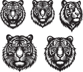 tiger head silhouette