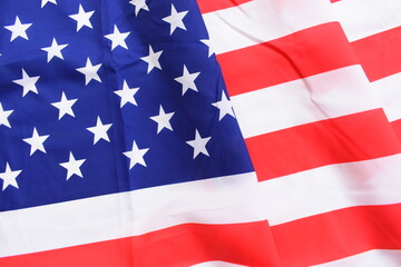 Obraz premium american wave flag texture background, USA