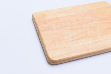brown wooden tray isolated on white background