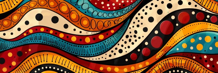 Vibrant Aboriginal Dot Painting: Traditional Patterns in Contemporary Art