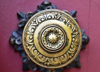 Alte Türknauf in Wroclaw, Polen, Nahaufnahme