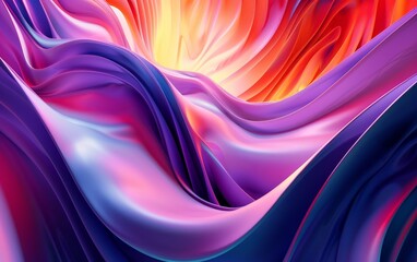 Abstract digital artwork of flowing, vibrant colors in red, orange, pink, and purple. Great for backgrounds or modern art projects.