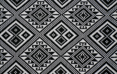 Beautiful figure tribal Thai geometric ethnic pattern traditional.white tone.