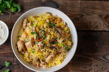 food meal rice dish lunch indian dinner pilaf asian basmati biryani spicy cuisine meat pulao fried cooked delicious traditional