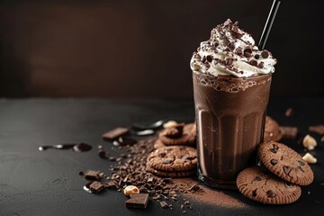 chocolate dessert delicious sweet beverage drink milk cream cold food brown whipped fresh shake cocktail tasty cocoa background