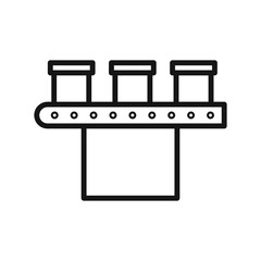 Assembly line icon Black line art vector