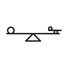 balancing icon Black line art vector