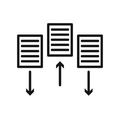 case priority icon Black line art vector