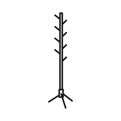 Coat Stand Icon Black line art vector