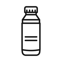 cough syrup icon Black line art vector