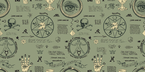 alchemical formula with encrypted symbols