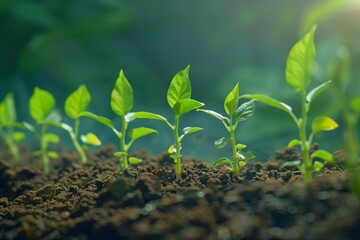 A time-lapse image capturing the growth of biodiesel crops from seedlings to full-grown plants.