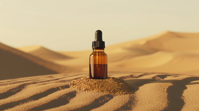 Amber Elixir: Natural Beauty Serum in the Desert