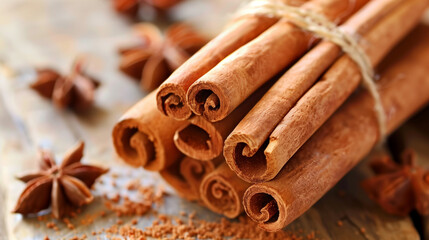 Bundle of Cinnamon Sticks and Star Anise