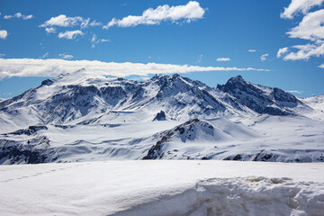 Andes Mountain Range very windy and cold