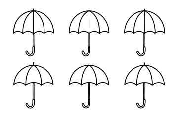 Obraz premium Umbrella icon set. Vector illustration