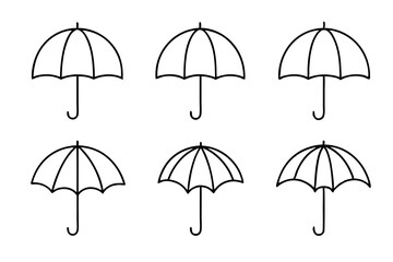 Obraz premium Umbrella icon set. Vector illustration