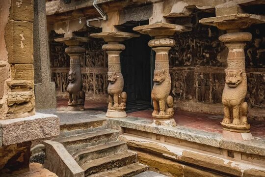 Thiru Parameswara Vinnagaram or Vaikunta Perumal Temple is a temple dedicated to Vishnu, located in Kanchipuram in the South Indian state of Tamil Nadu - One of the best archeological sites in India	