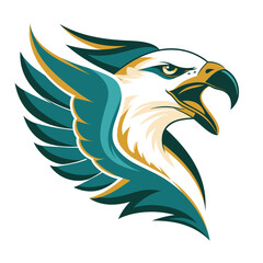 Illustrated Eagle Mascot: Logo, Mascot, Illustration, Vector Graphic for Sport and E-Sport Gaming Teams