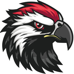 Illustrated Eagle Mascot: Logo, Mascot, Illustration, Vector Graphic for Sport and E-Sport Gaming Teams