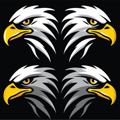 Illustrated Eagle Mascot: Logo, Mascot, Illustration, Vector Graphic for Sport and E-Sport Gaming Teams