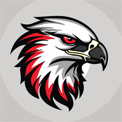 Illustrated Eagle Mascot: Logo, Mascot, Illustration, Vector Graphic for Sport and E-Sport Gaming Teams
