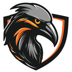 Obraz premium Illustrated Eagle Mascot: Logo, Mascot, Illustration, Vector Graphic for Sport and E-Sport Gaming Teams