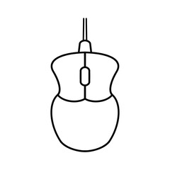 Computer Mouse. Single icon. Icon vector illustration 