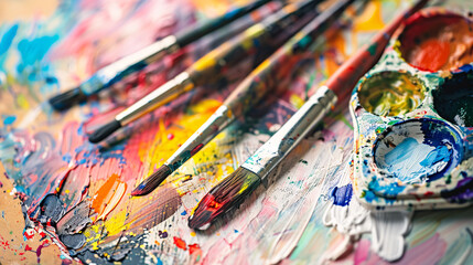 Displaying the art class masterpieces of students in a colorful and vibrant showcase, celebrating their creativity and talent as they go back to school.