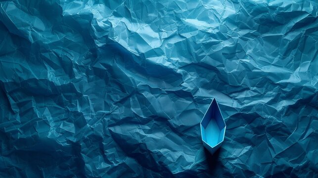 The concept of insurance to protect against risks related to accident and accidental damage. A small paper boat floats on the wide sea