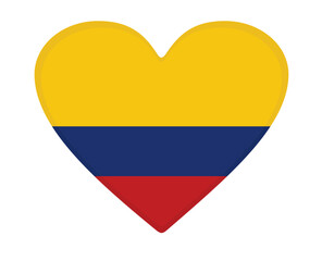 Fototapeta premium Columbia flag heart shaped. vector