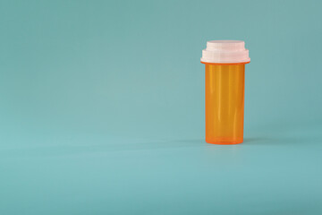 medicine bottle on a blank background