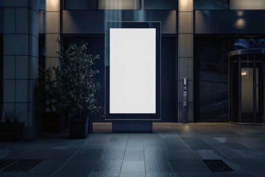 PNG billboard sign mockup,  transparent design