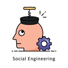 Social Engineering vector   Filled outline Design illustration. Symbol on White background EPS 10 File
