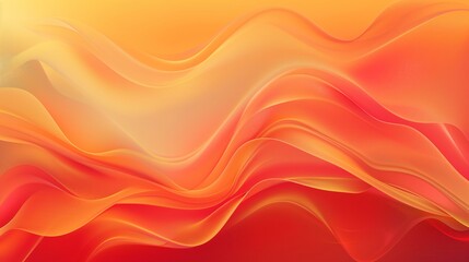 Obraz premium A fiery gradient abstract background with blurred red and orange waves ideal for creating bold and dynamic visual elements