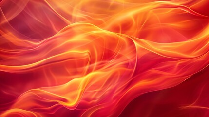 Fototapeta premium Bold and Dynamic Fiery Red and Orange Gradient Waves Background