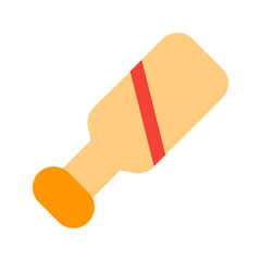 cricket bat flat icon