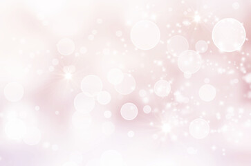 Abstrakcyjne tło, efekt bokeh. Abstrakcyjna tekstura, lśniący overlay, połysk nakładki, brokat, jasny pył, różowy kolor, oryginalny deseń	