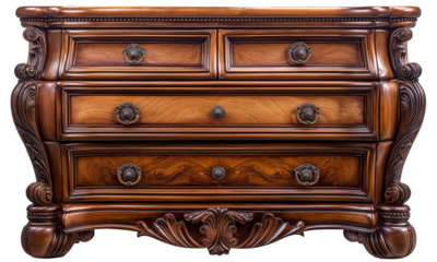 old cabinet isolated on transparent background