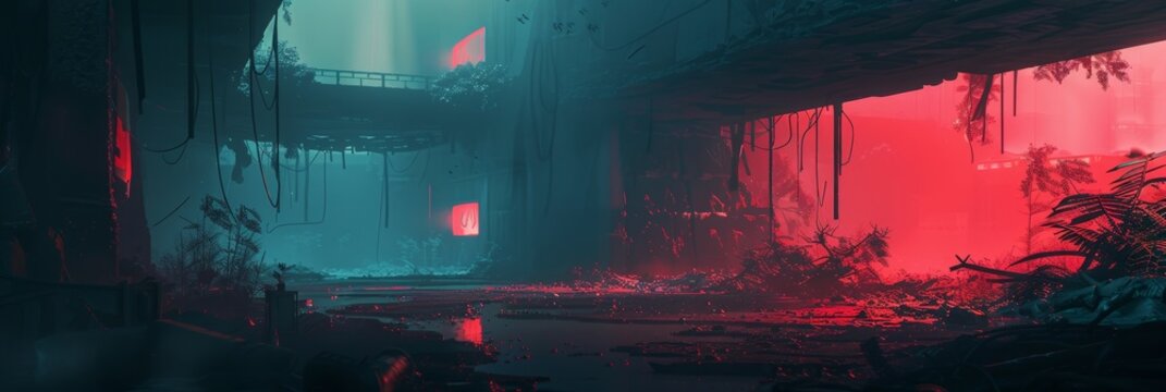 gaming banner design with copy space