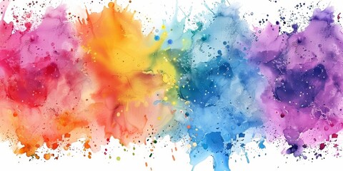 Fototapeta premium Celebrate the vibrant festival with spring and is celebrated with a splash of colors, music, dance Colorful pastel drawing paper texture, water color for greeting poster design art wallpaper