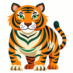 tiger cartoon isolated on white