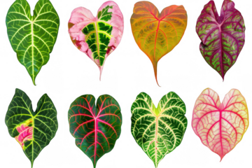 Colorful Caladium Leaves Collection