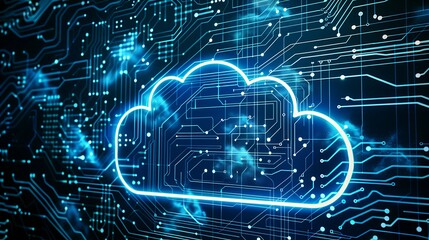Fototapeta premium Illuminating the Cloud: Technological Innovations in Data Storage and Computing